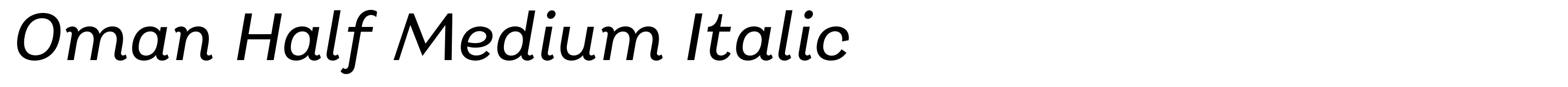 Oman Half Medium Italic